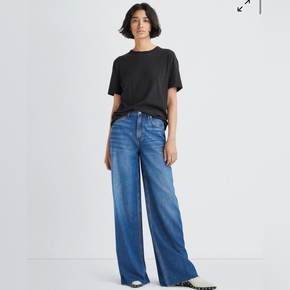 Rag & Bone Featherweight Sofie Wide-Leg Jean in otto